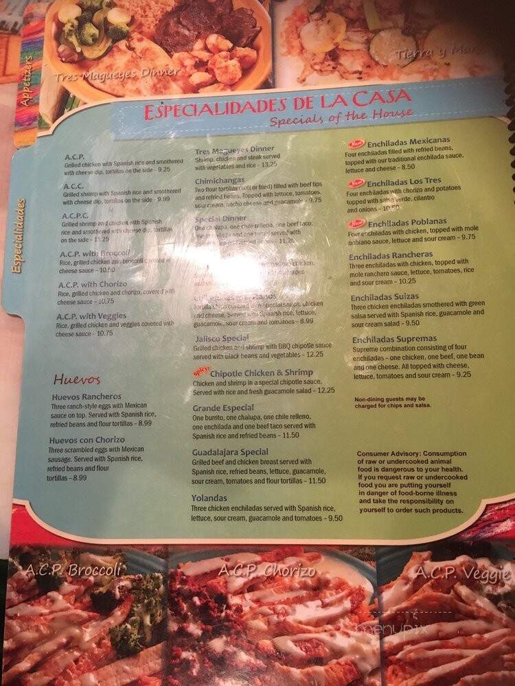 Los Tres Maqueyes - Cary, NC menu_pic