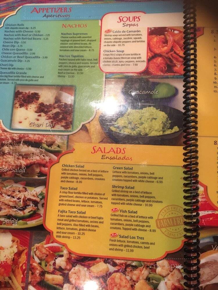 Los Tres Maqueyes - Cary, NC menu_pic