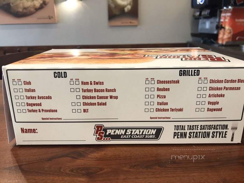 Penn Station East Coast Subs - Morrisville, NC menu_pic