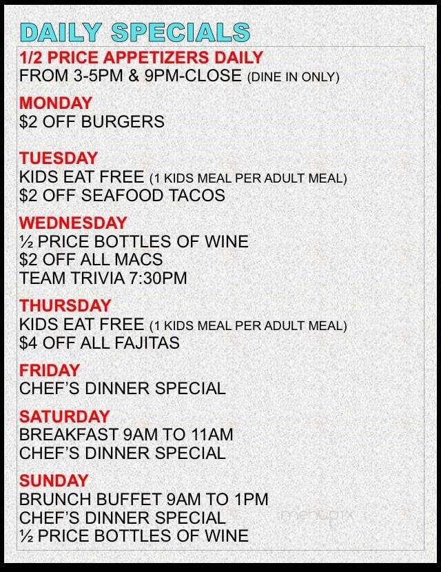 Detour American Grille and Bar - Fishers, IN menu_pic