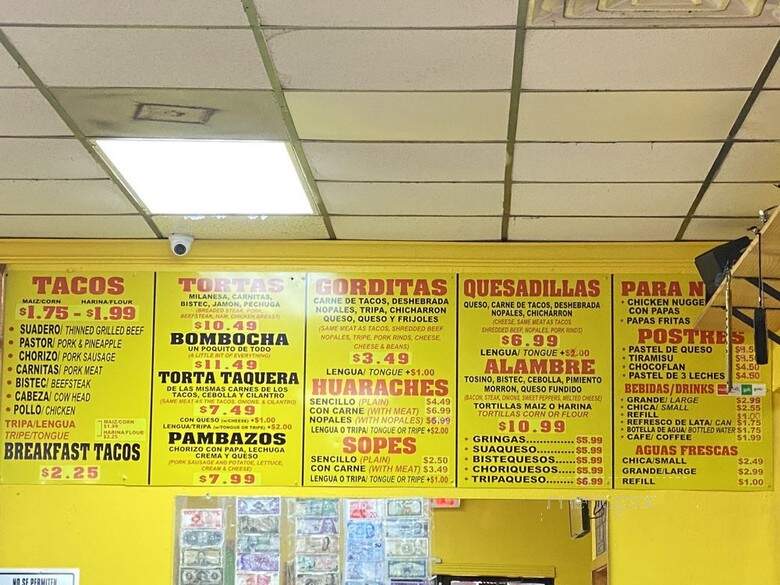 Tacos la Banqueta - Arlington, TX menu_pic
