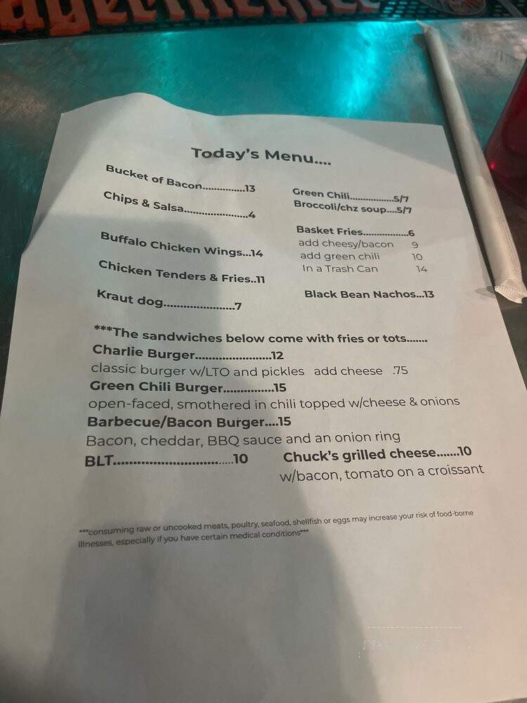 Charlie Dwellington's - Grand Junction, CO menu_pic