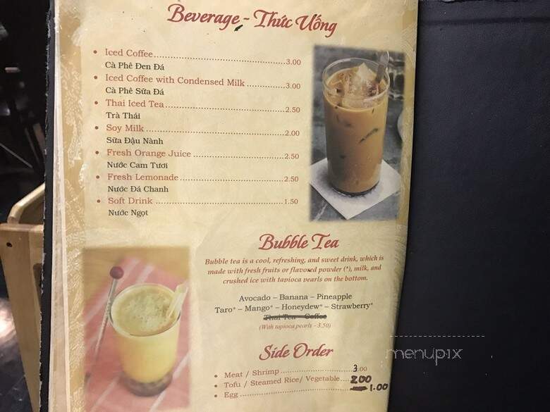 Ipho - Lakewood, WA menu_pic