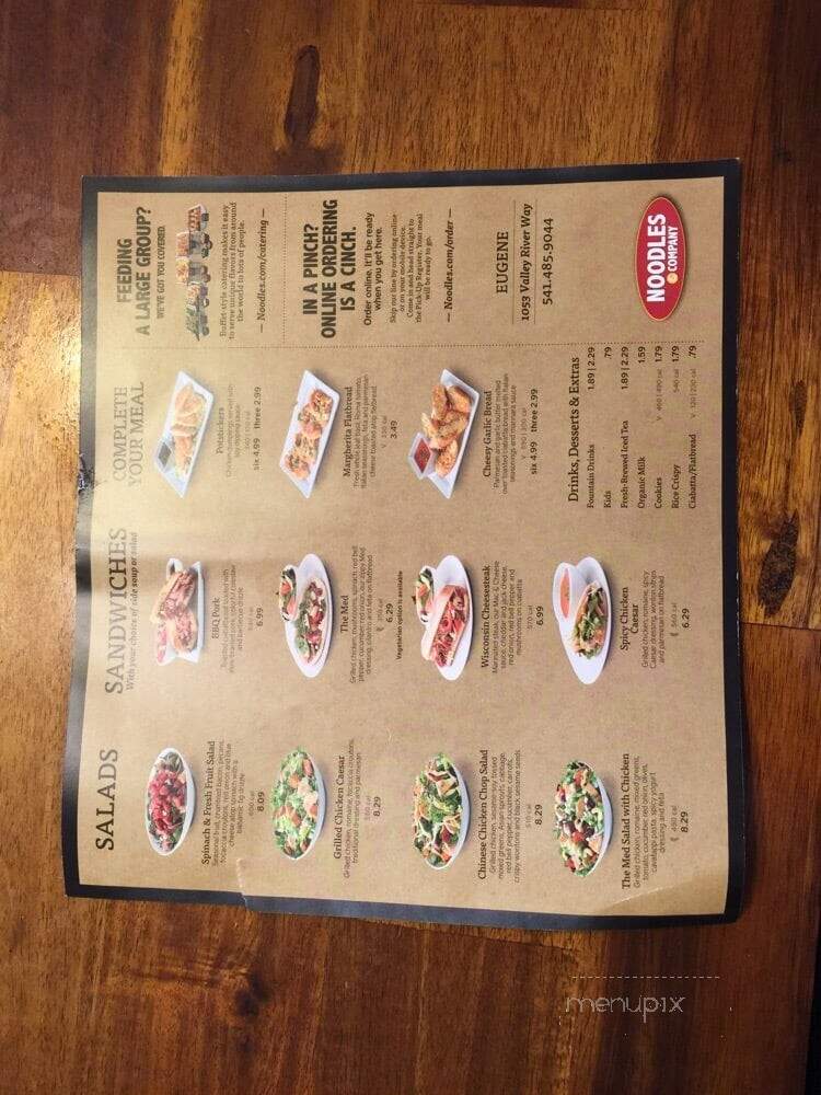Noodles Company - Eugene, OR menu_pic