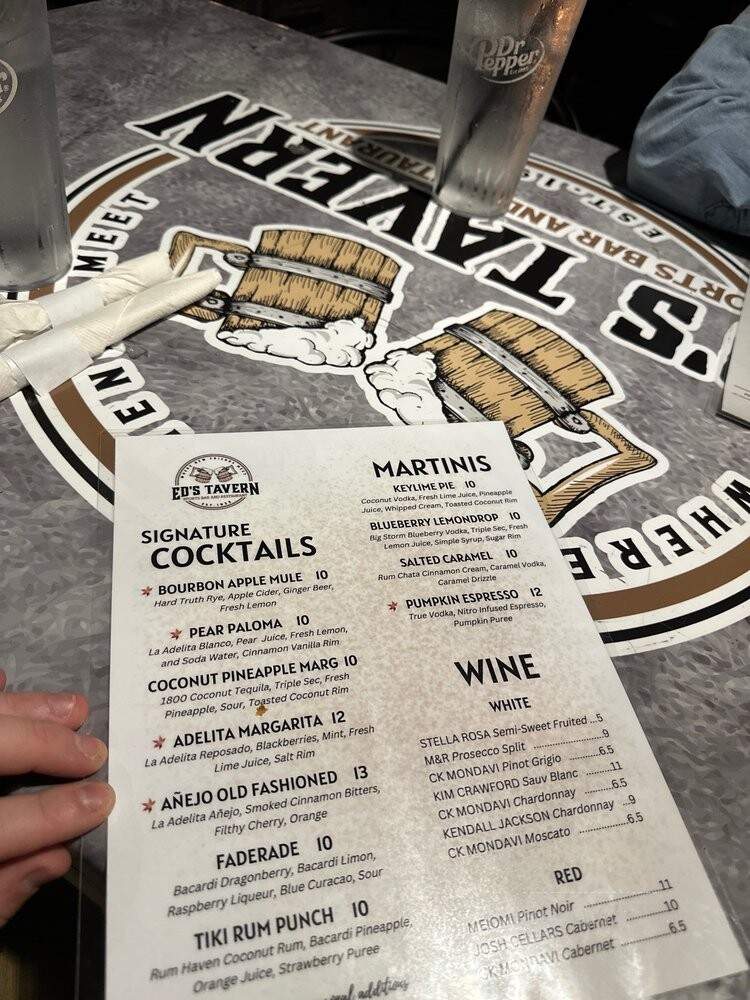 Ed's Tavern - Bradenton, FL menu_pic