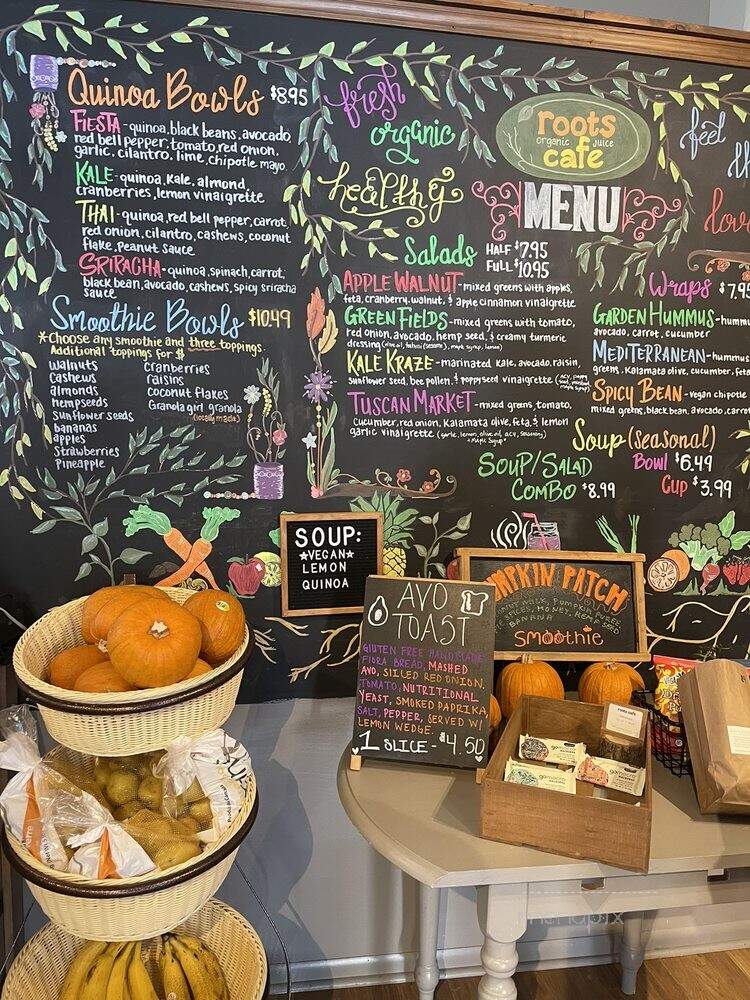 Roots Organic Juice Cafe - Valparaiso, IN menu_pic