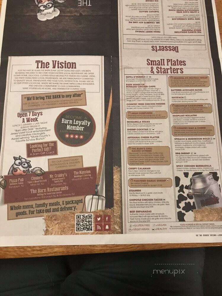 Rockaway River Barn - Rockaway, NJ menu_pic