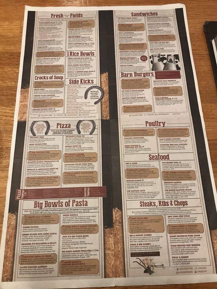 Rockaway River Barn - Rockaway, NJ menu_pic