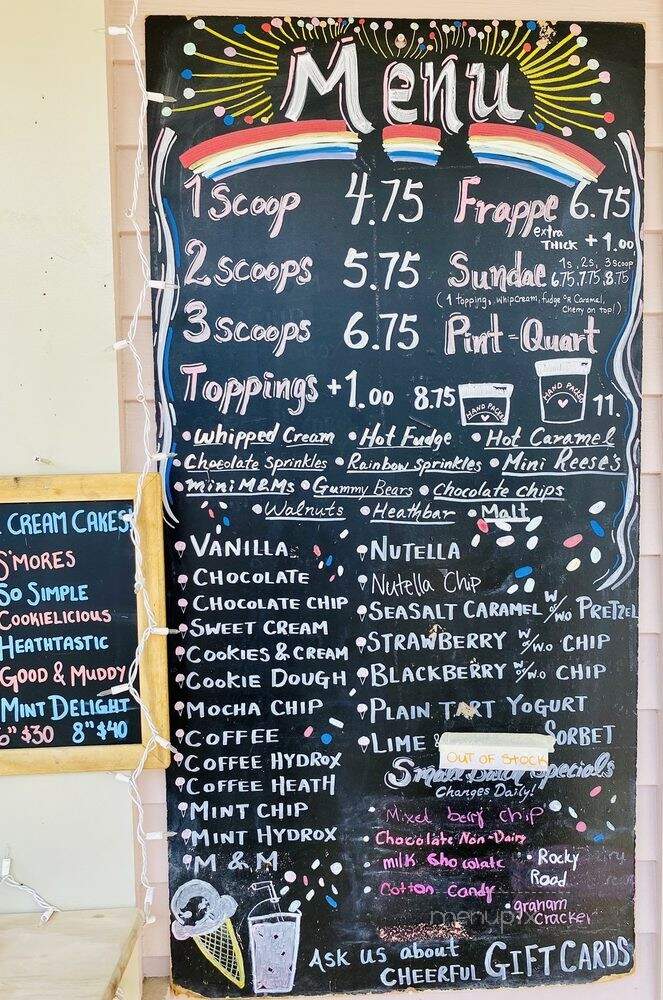 Reasons To Be Cheerful - Concord, MA menu_pic