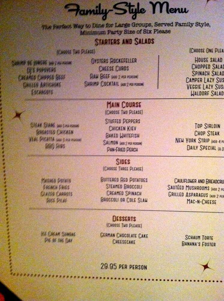 Joey Gerard's - Mequon, WI menu_pic