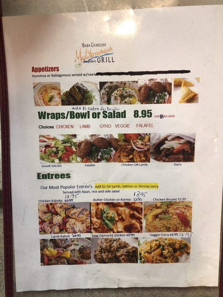 Baba Ganoush - Fredericksburg, VA menu_pic
