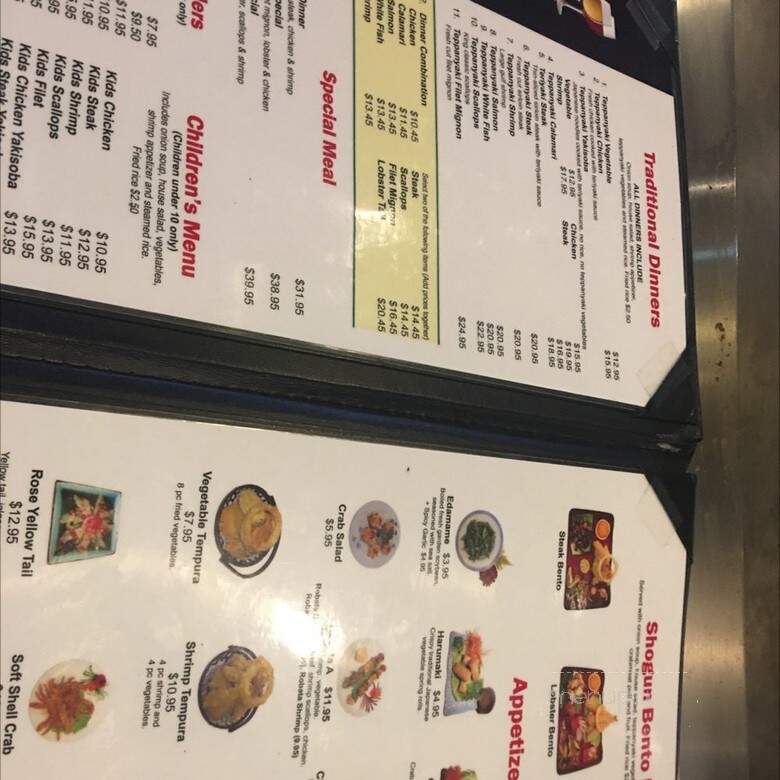 Shogun Japanese Sushi Grill - Pearland, TX menu_pic