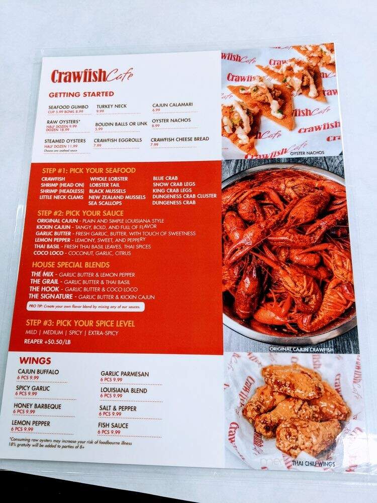 Crawfish Cafe - Houston, TX menu_pic