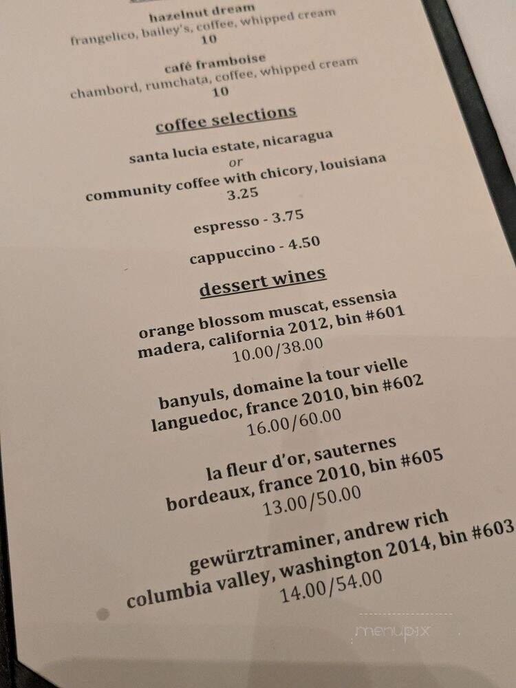 Acadiana - Washington, DC menu_pic