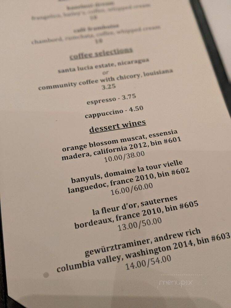 Acadiana - Washington, DC menu_pic