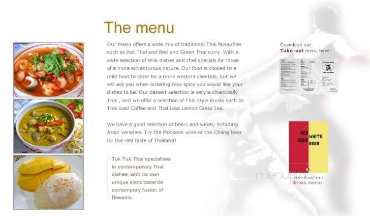 Tuk Tuk Thai - Greenville, SC menu_pic