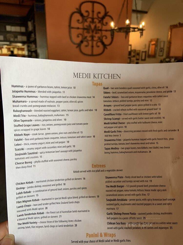 Medii Kitchen - Anaheim, CA menu_pic