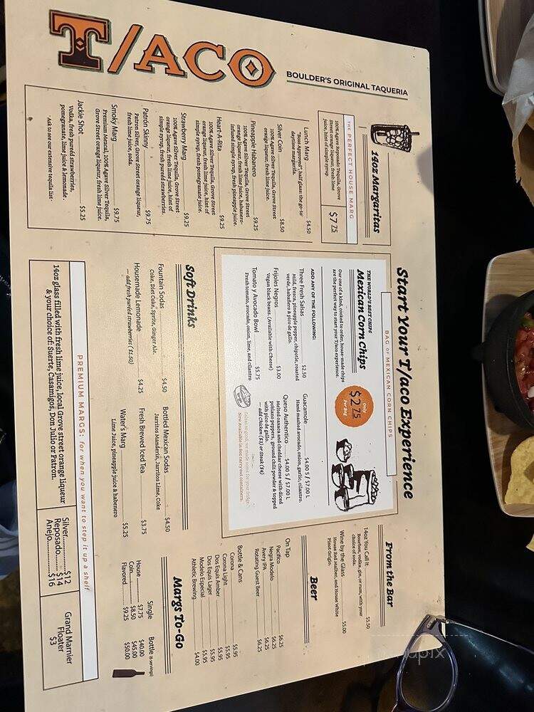 T|Aco - Boulder, CO menu_pic