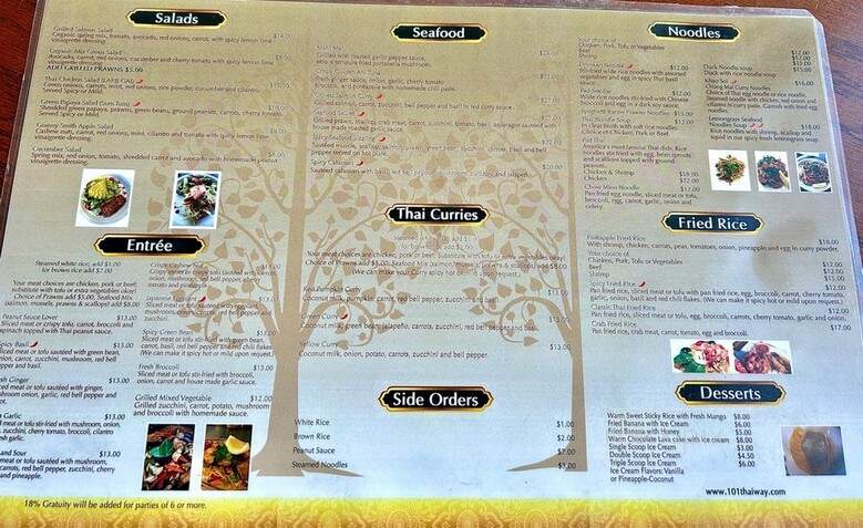 101 ThaiWay - Cloverdale, CA menu_pic