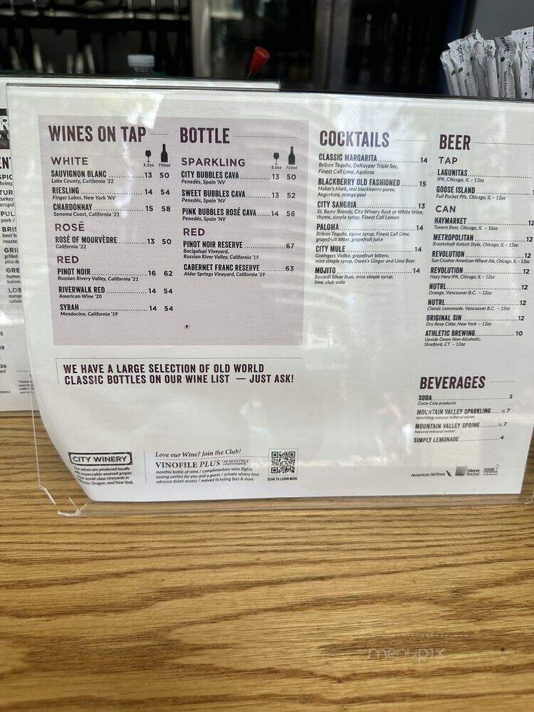 City Winery Chicago - Chicago, IL menu_pic