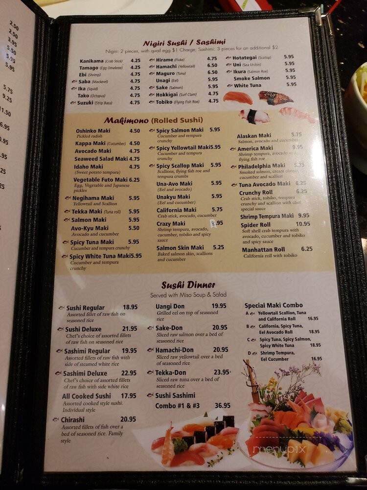 Tokyo Japanese Steak House - Saugus, MA menu_pic