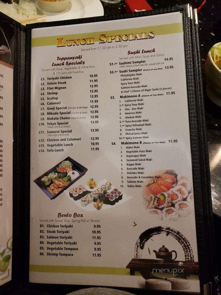 Tokyo Japanese Steak House - Saugus, MA menu_pic