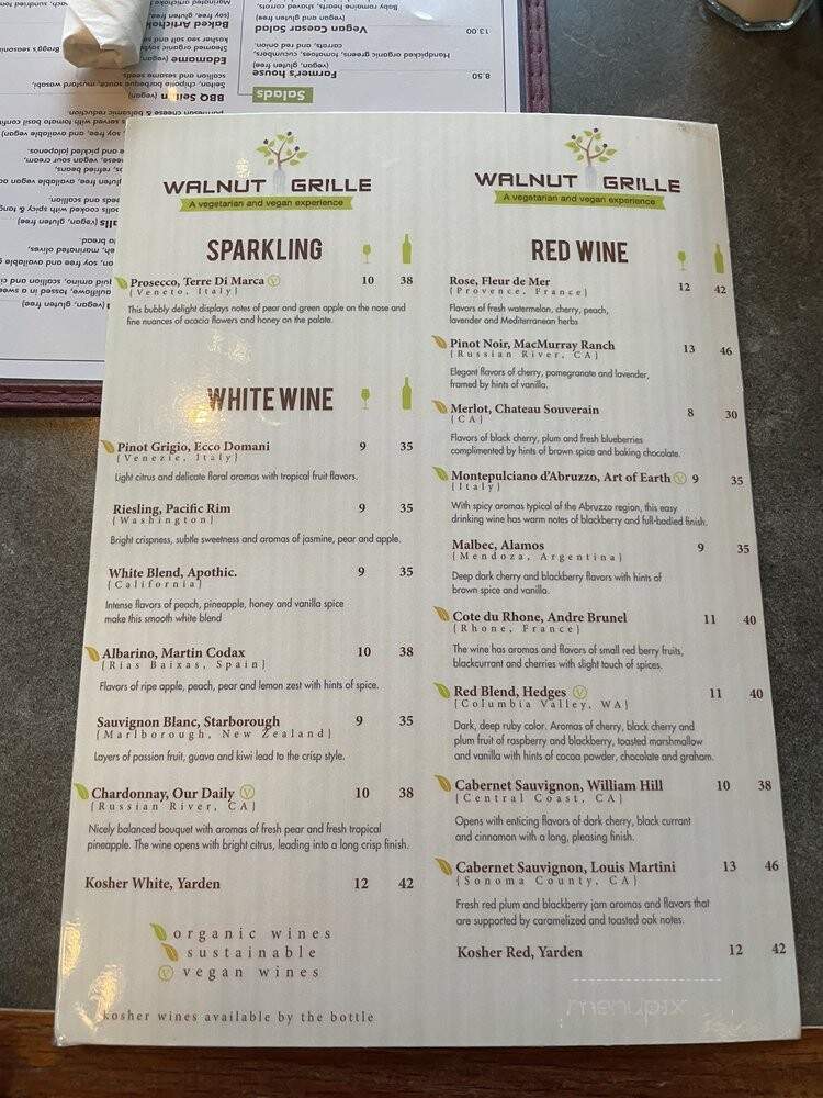 Walnut Grille - Newton, MA menu_pic