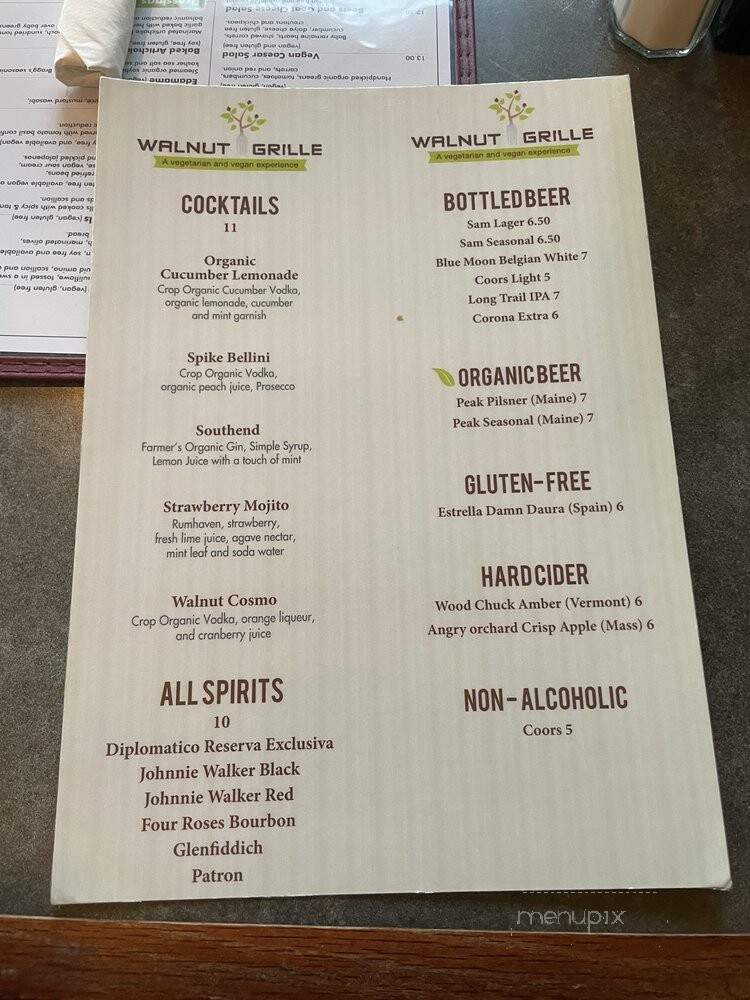 Walnut Grille - Newton, MA menu_pic