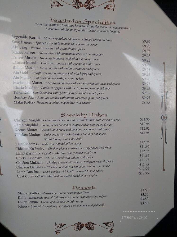 Jaipur Indian Restaurant - Boulder, CO menu_pic