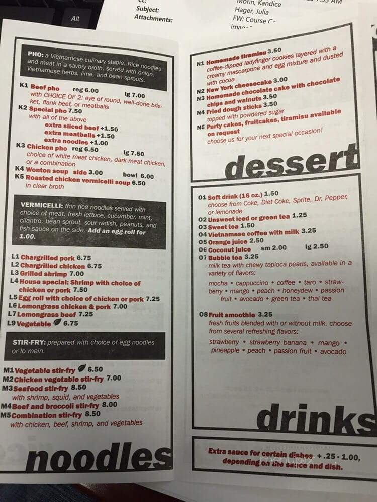 Vietalia Kitchen - Arlington, TX menu_pic