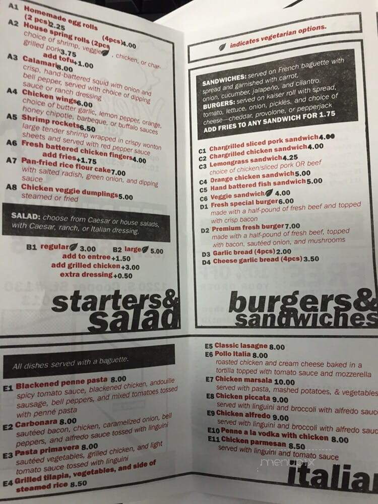 Vietalia Kitchen - Arlington, TX menu_pic