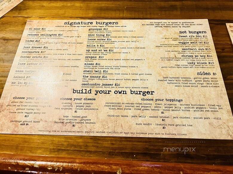 80/20 Burger Bar - Norfolk, VA menu_pic