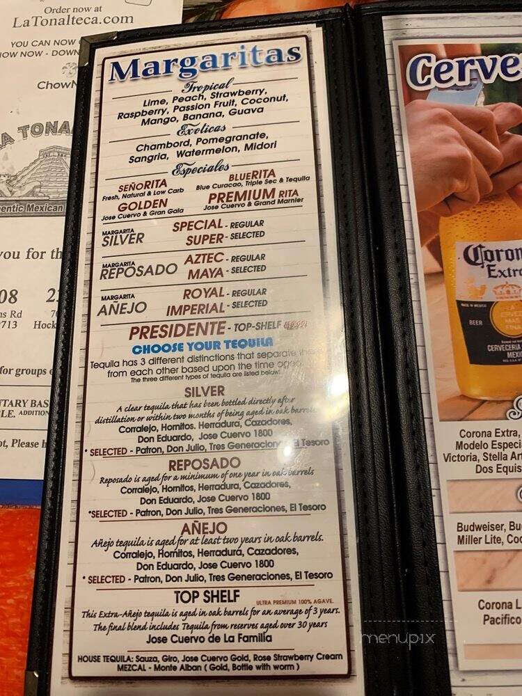 La Tonaltaca - Newark, DE menu_pic