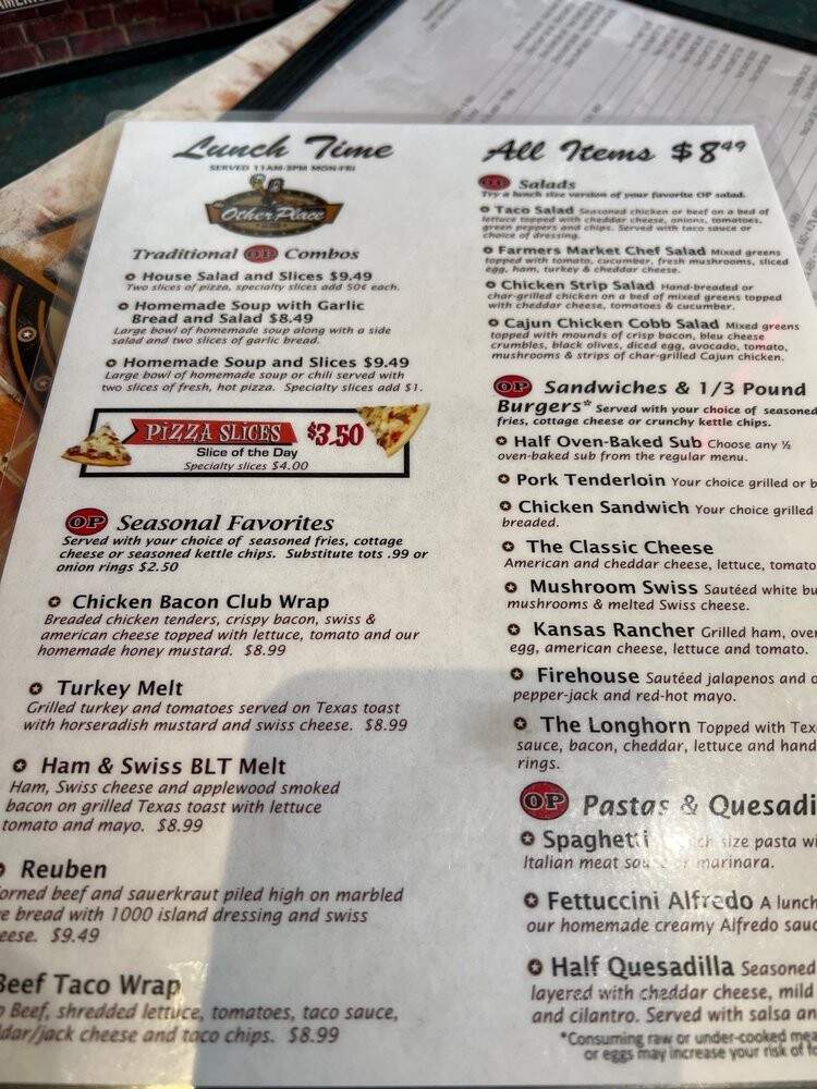 The Other Place - Clive, IA menu_pic