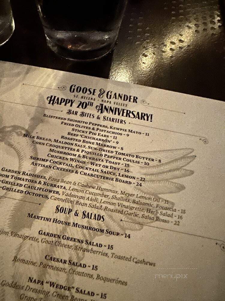 Goose Gander - Saint Helena, CA menu_pic