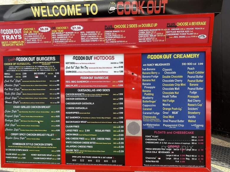 Cook Out - Newport News, VA menu_pic