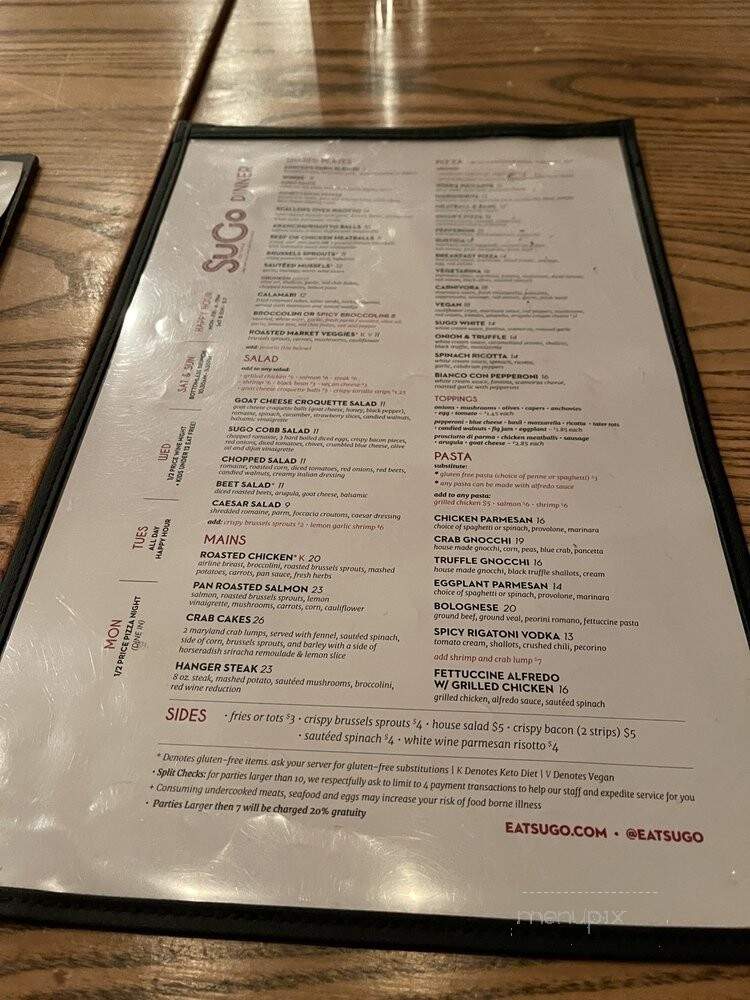 Sugo Cicchetti - Rockville, MD menu_pic