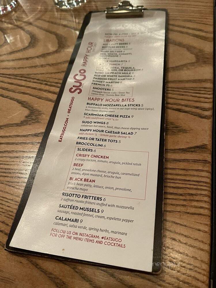 Sugo Cicchetti - Rockville, MD menu_pic