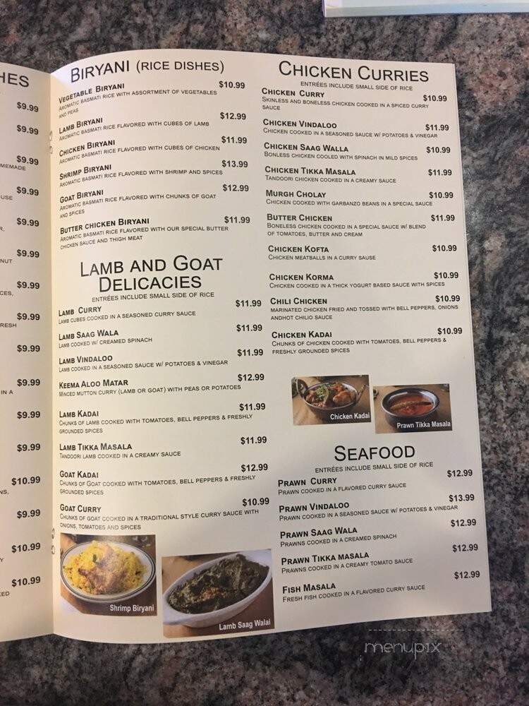 Tandoori bollywood chat & sweets - Roseville, CA menu_pic
