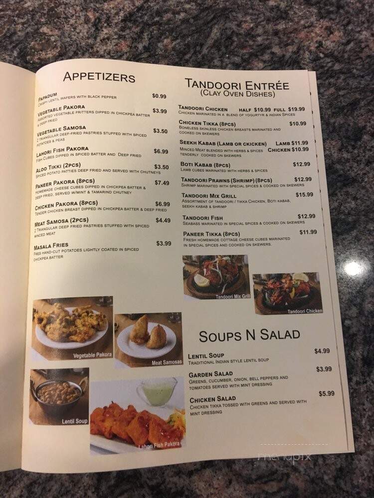 Tandoori bollywood chat & sweets - Roseville, CA menu_pic