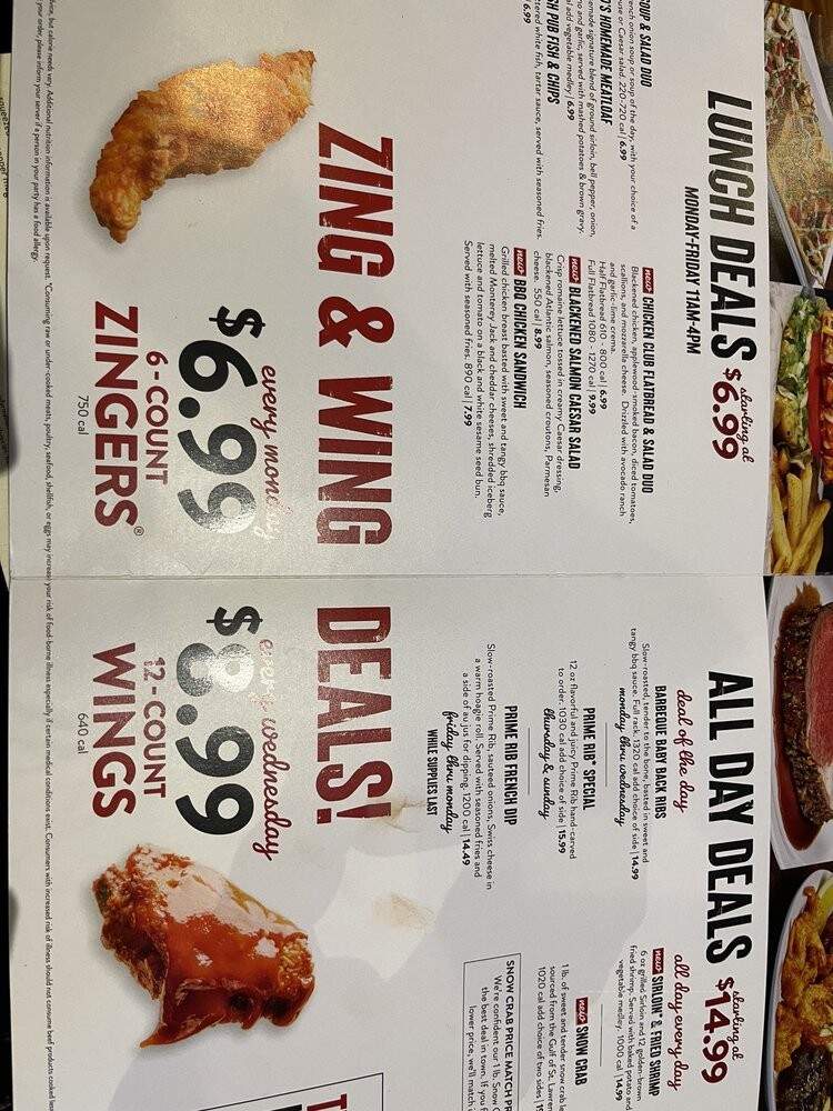 Miller's Ale House Restaurant - Winter Park, FL menu_pic