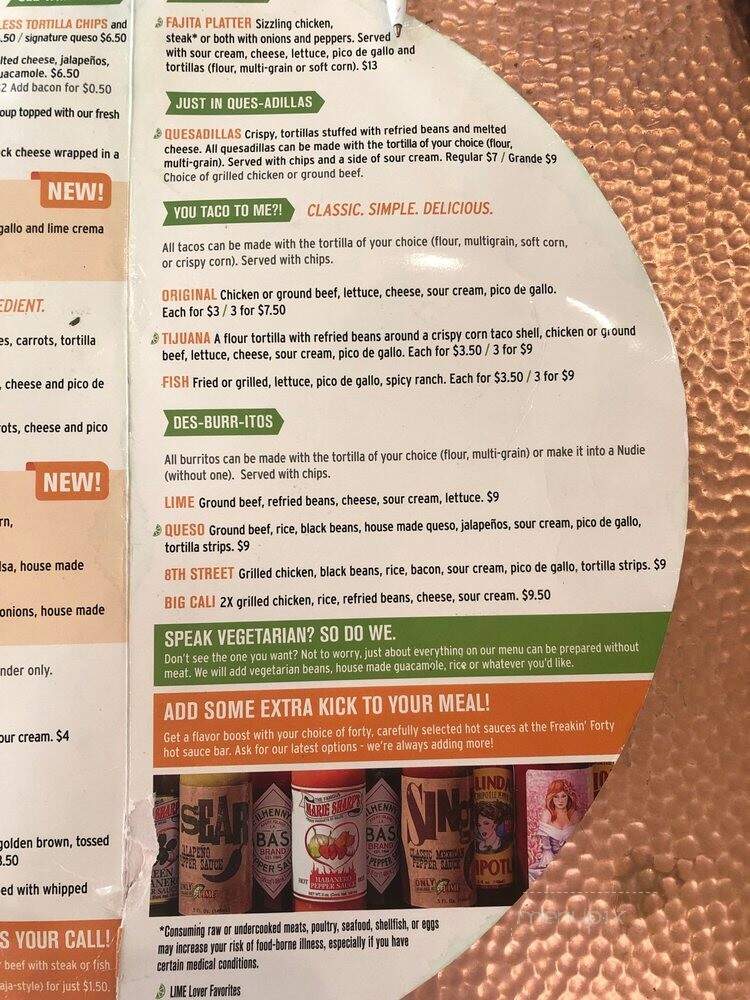 Lime Fresh Mexican Grill - Miami, FL menu_pic