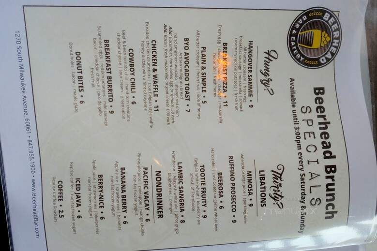 The Beer Market - Lincolnshire, IL menu_pic