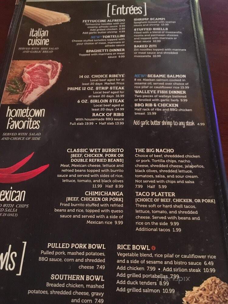 Shotzy's Bar Grille - Upper Sandusky, OH menu_pic