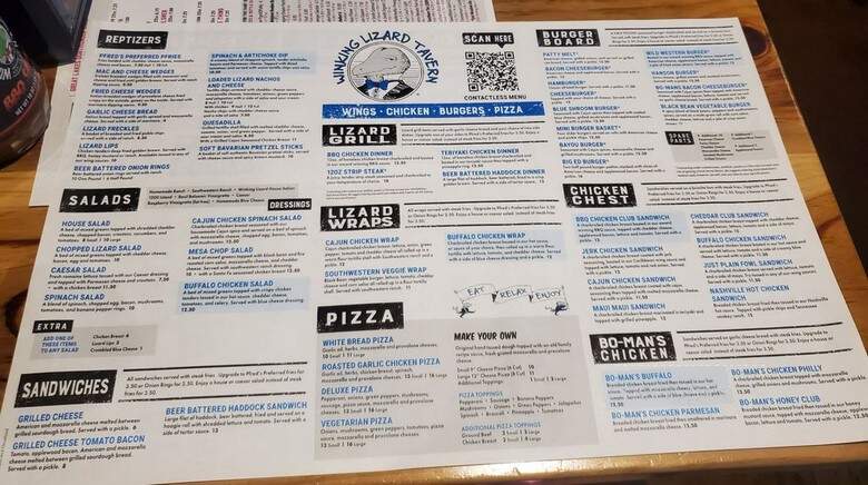 Winks Bar and Grille - Cleveland, OH menu_pic