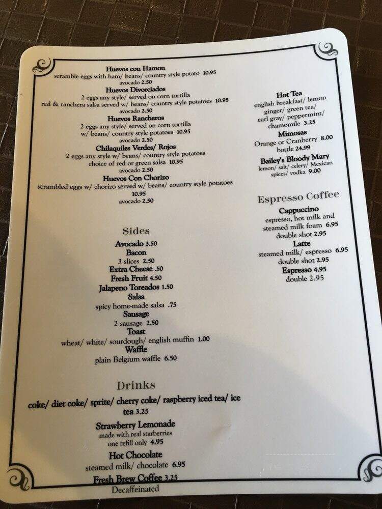 Bailey's Street California Kitchen - Whittier, CA menu_pic