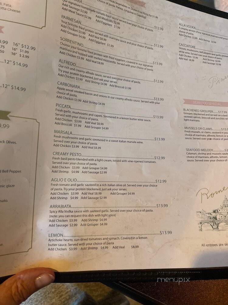 Siena's Authentic Italian Cuisine - Jacksonville, FL menu_pic