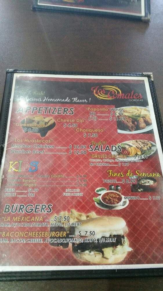 Gorditas Los Comales - Dallas, TX menu_pic