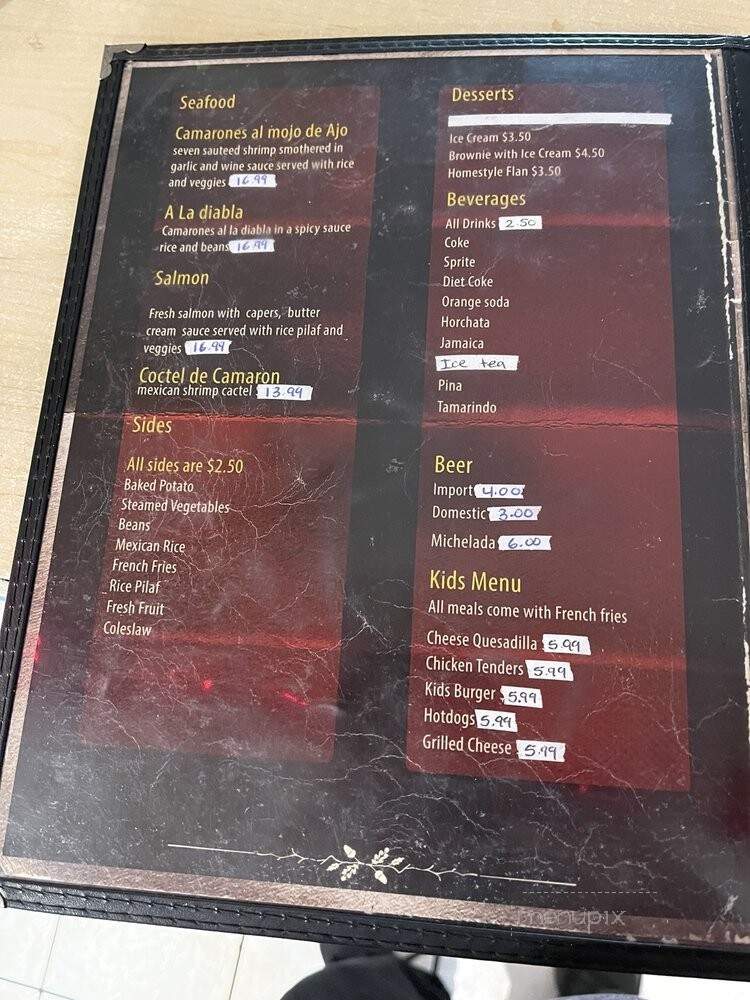 Los Remedios - Oxnard, CA menu_pic