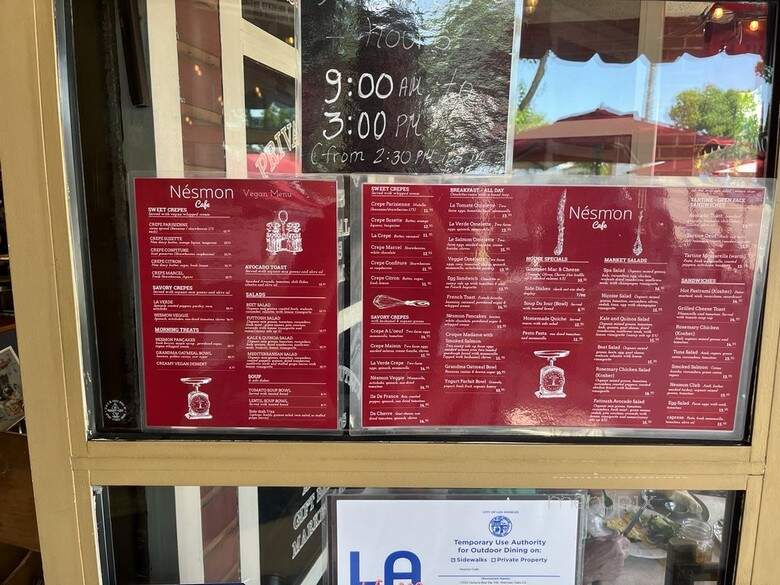 Nesmon Cafe - Sherman Oaks, CA menu_pic